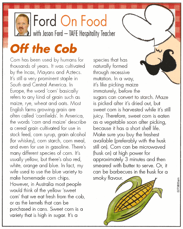 Ford On Food Column from the South Burnett Times