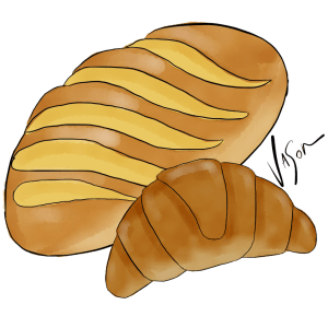 Bread with croissant Picture of bread with croissant