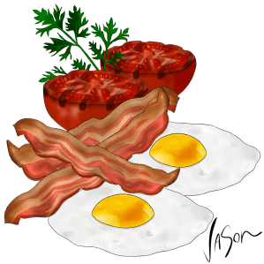 Picture of bacon and eggs