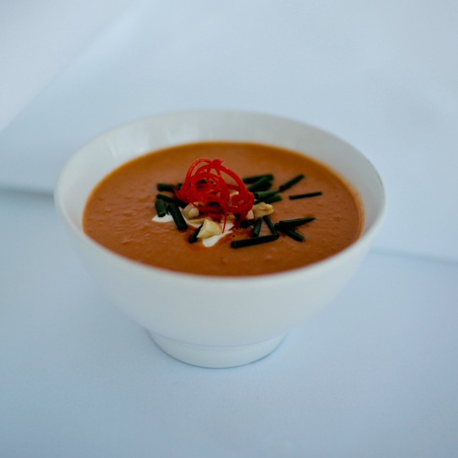 Picture Of Spicy Pumpkin Peanut Soup