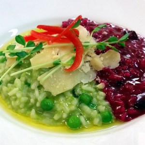 Picture of Avocado, green pea and beetroot risotto