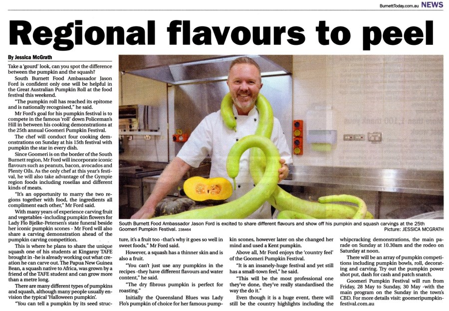 Click to enlarge article about Goomeri Pumpkin Festival